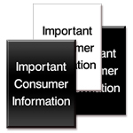 Important Consumer Information Wall Signs