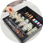 Compartment Currency Trays & Locking Lids