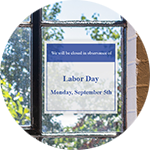 Holiday Closing Window Clings